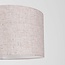 Moderne Steh-Bogenlampe Lerava beige mit Leinen-Schirm