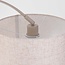Moderne Steh-Bogenlampe Lerava beige mit Leinen-Schirm