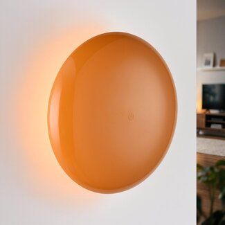 Aufladbare Wandlampe Ariso in Orange mit Touch-Dimmer und einstellbarer Lichtfarbe