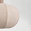 Hängelampe Tayra aus Leinen in Taupe