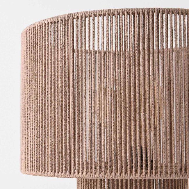 Tischlampe Rilva aus natürlichem Baumwollseil