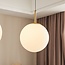 Luxuriöse Hängelampe Svea Gold mit milchweißem Glas - 3-stufig dimmbar, 2700K