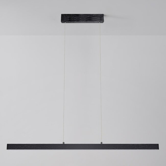 3-stufig dimmbare Hängelampe Andre LED - Schwarz mit Holzmuster