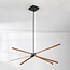 Design-Hängelampe Stellar mit integrierten 3-stufig dimmbaren LEDs - Holzoptik
