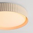 Deckenlampe Palomo in Beige mit geriffeltem Rand und 3-stufig dimmbaren LEDs