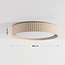 Deckenlampe Palomo in Beige mit geriffeltem Rand und 3-stufig dimmbaren LEDs