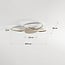 Design Deckenleuchte Lirina mit integrierter LED, 3-stufig dimmbar - sandbeige
