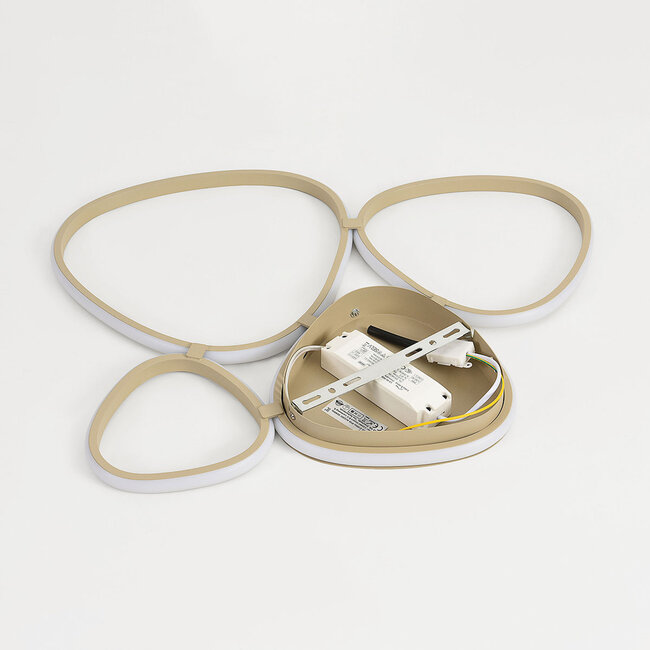 Design Deckenleuchte Lirina mit integrierter LED, 3-stufig dimmbar - sandbeige