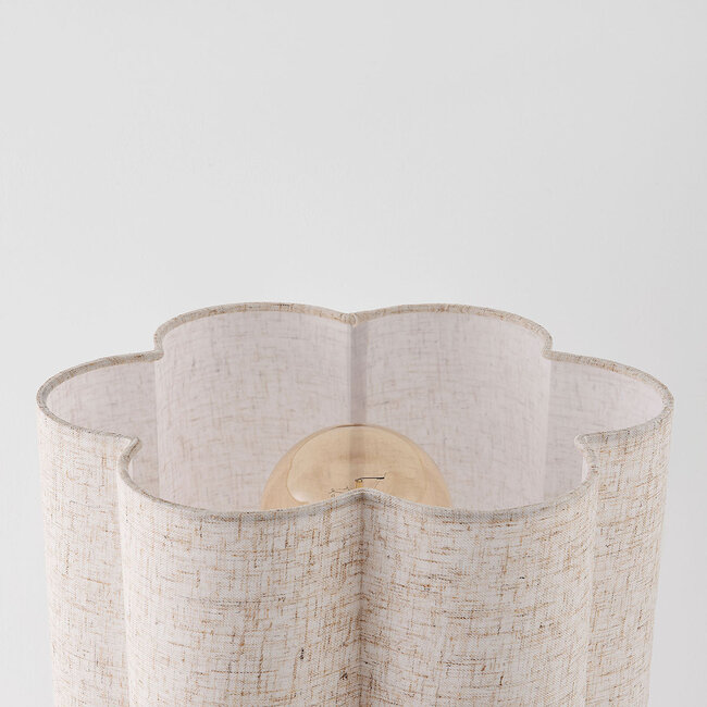 Tischlampe Hiko aus Leinen - beige