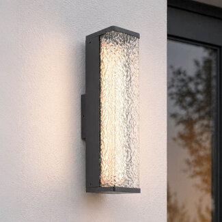 Außenwandlampe Simon mit integrierter LED in Anthrazit