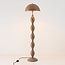 Design-Stehlampe Mura in warmem Taupe aus Metall