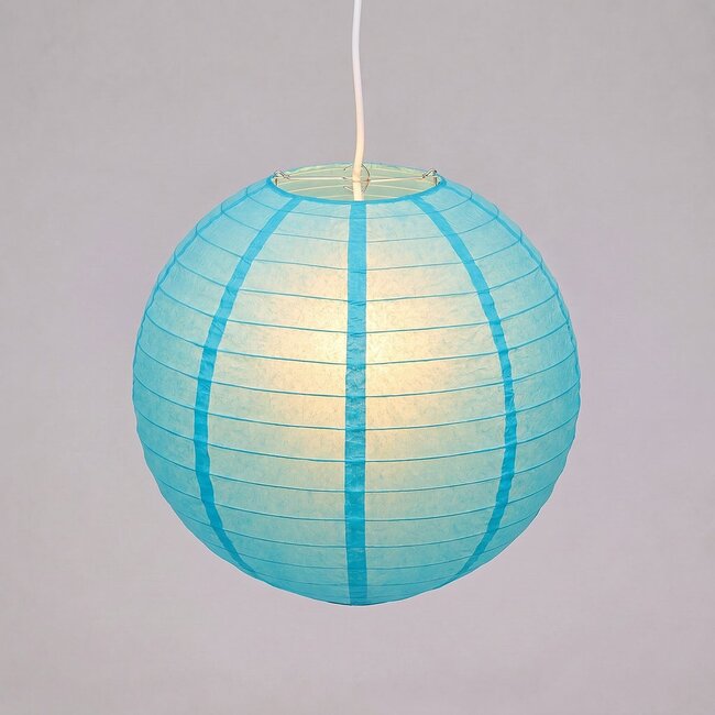 Blauer Nylon-Lampion für den Außenbereich