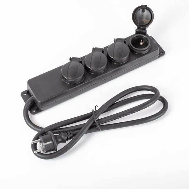 Professionelle Außen-Steckdosenleiste IP44 mit Kabelquerschnitt 3x2,5mm²