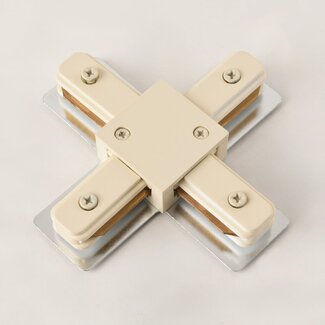 X-Verbindungsstück für 1-Phasen-Schiene in Beige