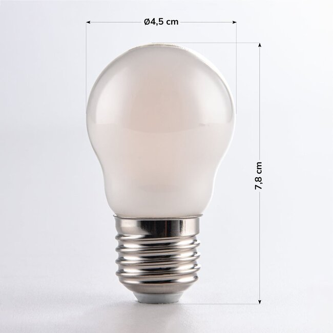 3-stufig dimmbare E27 LED-Lampe Ø45 mit milchweißem Glas 4,5W 2700K