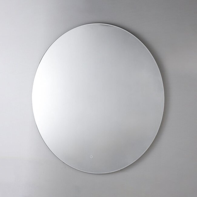 Badezimmerspiegel mit Beleuchtung Reflecta Ø60 cm - Dimmbare Beleuchtung mit Berührungssensor, einstellbare Farben und Spiegelheizung