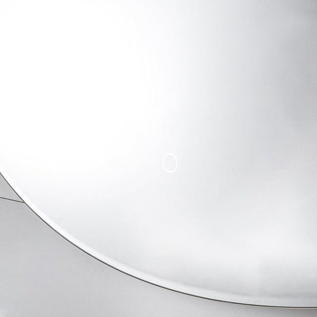Badezimmerspiegel mit Beleuchtung Reflecta Ø60 cm - Dimmbare Beleuchtung mit Berührungssensor, einstellbare Farben und Spiegelheizung
