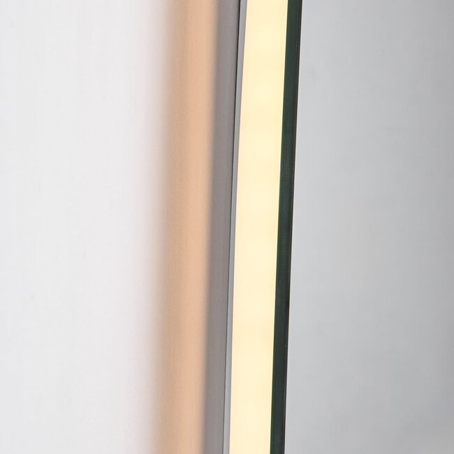 Badezimmerspiegel Glimmer 60 x 90 cm Berührungssteuerung, einstellbare Lichtfarbe