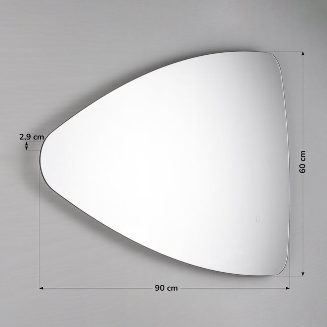 Badezimmerspiegel Vitra 90 x 60 cm Berührungssteuerung, einstellbare Lichtfarbe