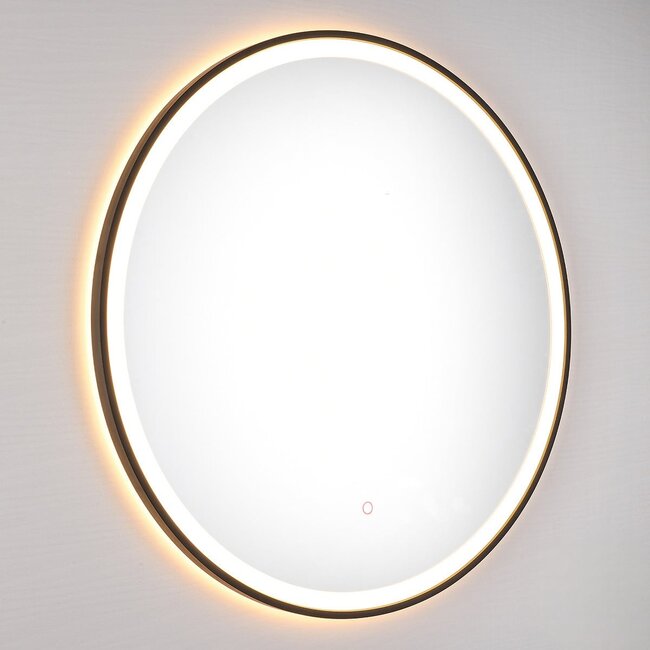 Badezimmerspiegel Radi Ø80 cm Berührungssteuerung, einstellbare Lichtfarbe