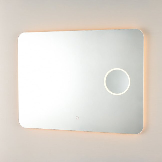 Badezimmerspiegel Sari mit einstellbarer LED, Touch-Dimmer und Heizung – 60x80 cm
