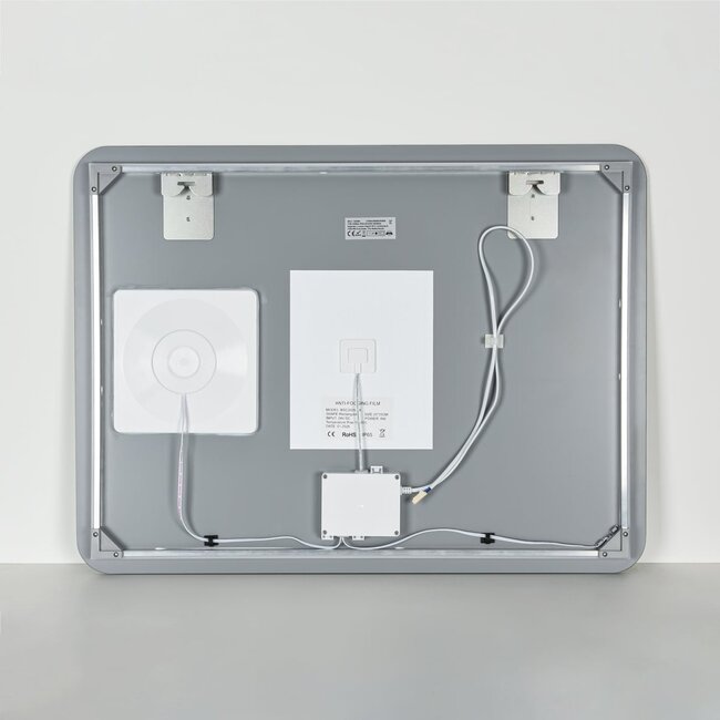 Badezimmerspiegel Sari mit einstellbarer LED, Touch-Dimmer und Heizung – 60x80 cm