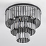 3-flammige Deckenlampe Royce - Schwarz und Rauchglas