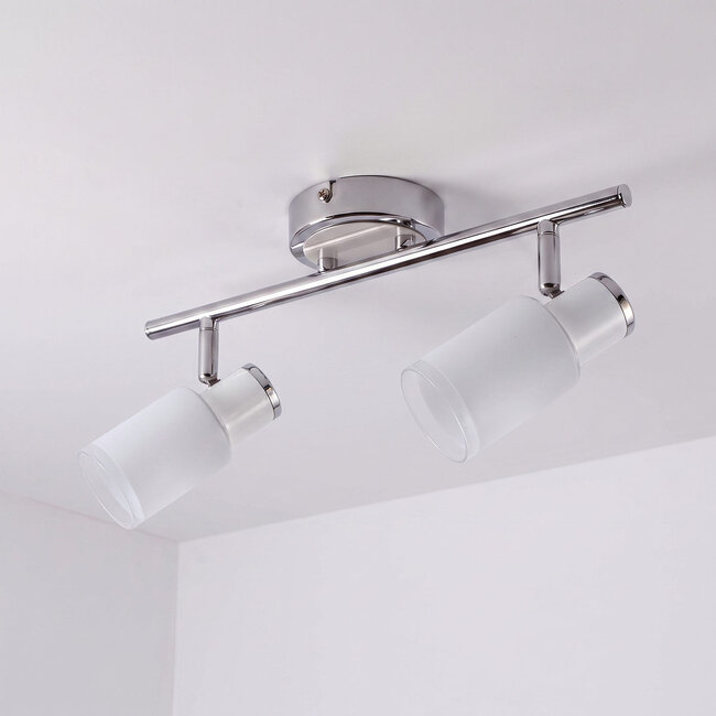 Moderner Deckenstrahler silber, 2-flammig - Crystal