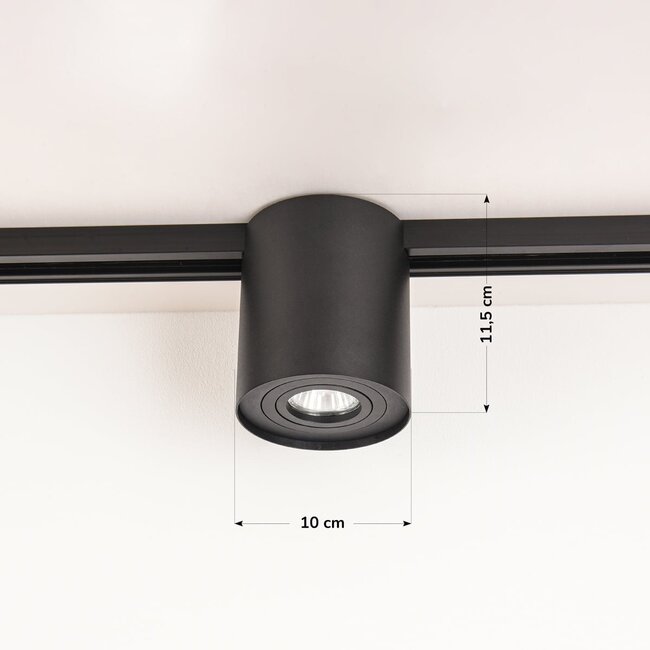 Modernes 1-Phasen-Stromschienensystem 1,5 Meter mit Zylo-Strahlern - Deckenleuchte