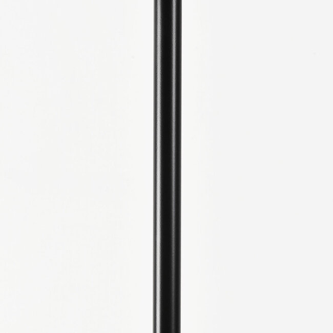 Stehlampe Piedi in Schwarz mit Amberglas