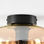 Deckenlampe Soli in Schwarz mit Amberglas