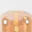 Tischlampe Solo in Schwarz mit Amberglas
