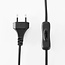 Tischlampe Solo in Schwarz mit Amberglas