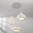 3-Licht-Pendelleuchte weiß im Wabi Sabi Stil - Mizu