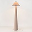 Stehleuchte Violetta aus Leinen - weiß