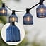 Illu sets inklusive Schirme in dunkelblauer Rattan-Optik, erhältlich mit verschiedenen LED-Lampen