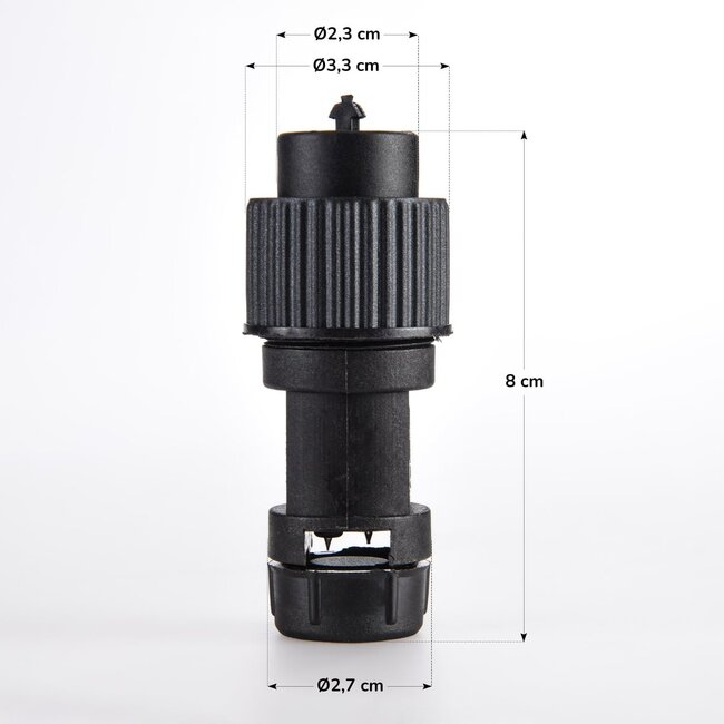 Anschlussstecker für Illu Lichterketten - schwarz