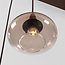 6-flammige Hängelampe Loic mit Ombre-Glas - braun