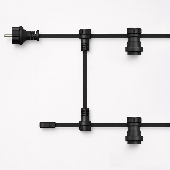 Abzweigverbinder für Lichterketten in Schwarz