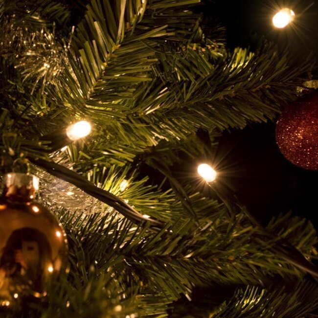 Eiszapfen-Lichterkette erweiterbar | ab 3 Meter | 114 LEDs | extra warmweiß mit Funkeln | Gummi