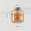 Soli Deckenleuchte, beige mit amber Glas