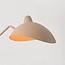 Wandleuchte Virello in Sandbeige mit verstellbarem Arm und Schirm