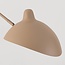 Wandleuchte Virello in Sandbeige mit verstellbarem Arm und Schirm