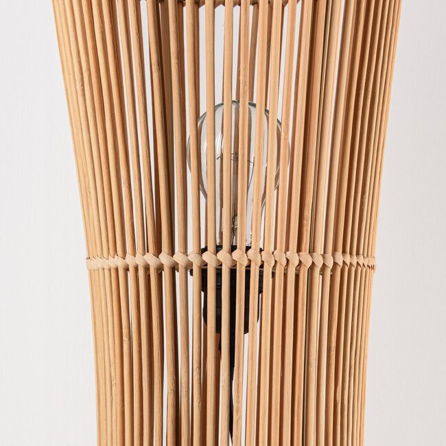 Stehlampe Floris aus geflochtenem Bambus - Natur