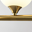 6-flammige Design-Deckenleuchte Aster - Gold und milchweißes Glas