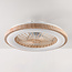 Deckenventilator Starry mit anpassbarer Farbtemperatur und Sterneffekt - Holzoptik