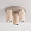 Deckenleuchte Cova mit drei Spots in Travertin-Optik - Sandbeige