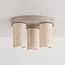 Deckenleuchte Cova mit drei Spots in Travertin-Optik - Sandbeige