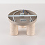 Deckenleuchte Cova mit drei Spots in Travertin-Optik - Sandbeige