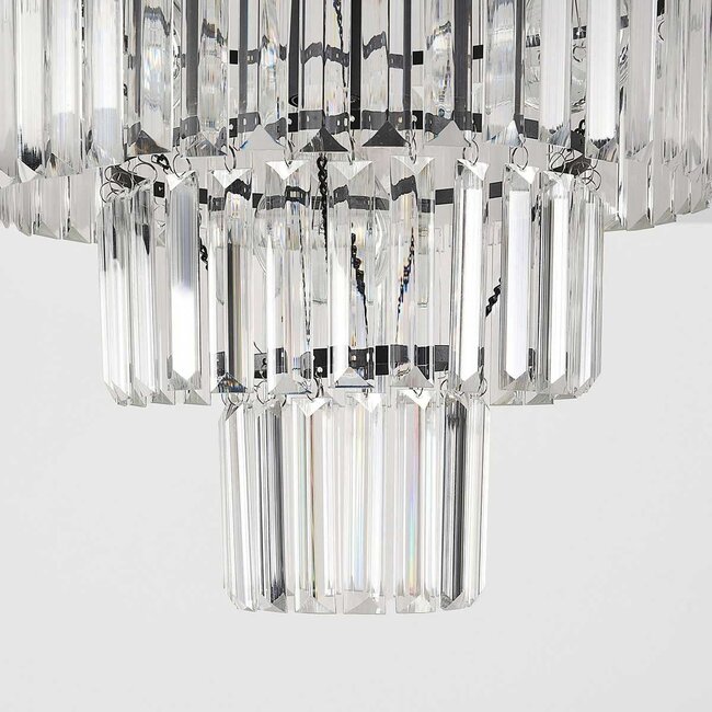 Deckenlampe Cristel 4-flammig mit Kristallen aus klarem Glas